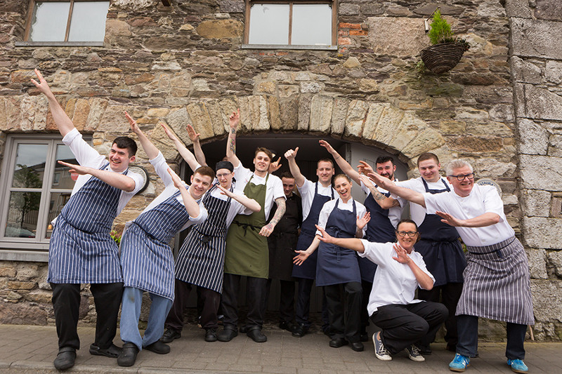 Taken on 23/4/2017 
Paul Flynn and The Tannery team with Stevie Toman and the team from Ox Belfast, Dungarvan, County Waterford on the 10th Anniversary of the West Waterford Festival of Food 2017
Picture: Karen Dempsey